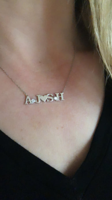 Initial Bar Necklace