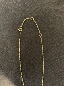 Gold eye necklace with CZ stone