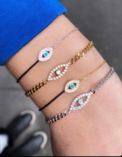 Load image into Gallery viewer, Evil Eye on Cuban Link Chain