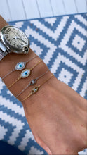 Load image into Gallery viewer, Sterling Silver Dainty Evil Eye Bracelet