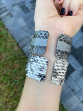Load image into Gallery viewer, Adjustable Snakeskin Bangles with Stones