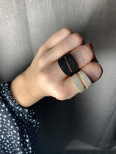 Load image into Gallery viewer, Sterling Silver and CZ double band statement ring