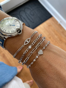 Evil Eye on Cuban Link Chain