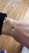 Load image into Gallery viewer, Green Emerald Baguette Bracelet