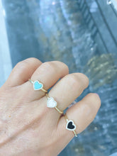 Load image into Gallery viewer, Enamel and CZ Heart Ring