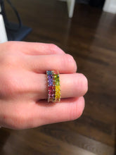 Load image into Gallery viewer, Sterling Silver Rainbow Ring