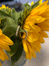 Load image into Gallery viewer, Double Sided Pearl Hoop Earrings