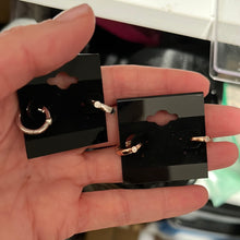 Load image into Gallery viewer, Sterling Huggies With Single Stone