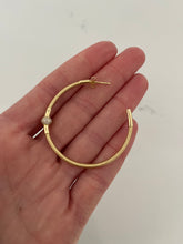 Load image into Gallery viewer, Gold and Pave Bead Hoops