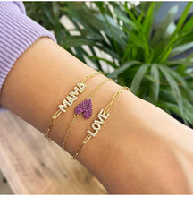 Load image into Gallery viewer, Personalized Paperclip Bracelet