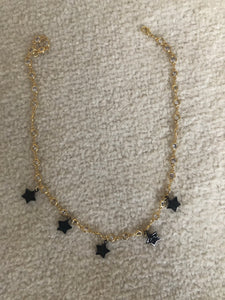 Bezel Star Choker Necklace