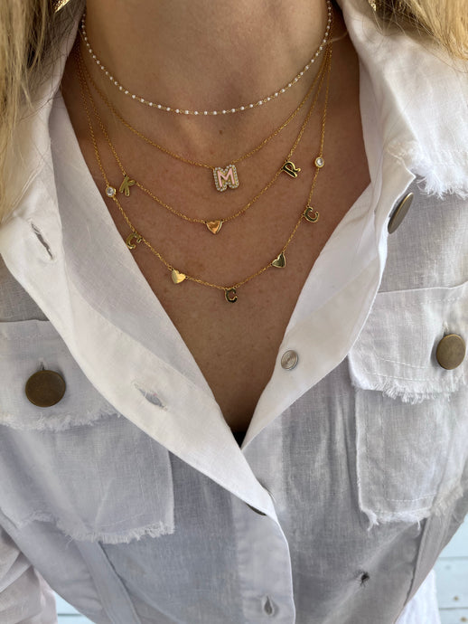 The “Danielle” Triple Initial Necklace