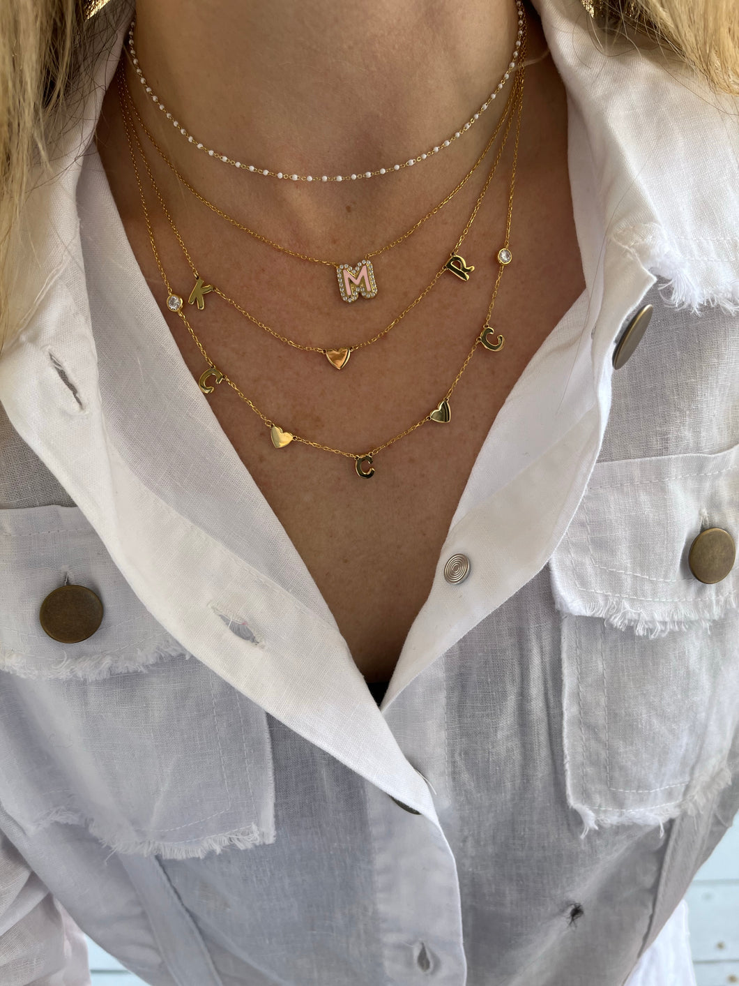 The “Danielle” Triple Initial Necklace