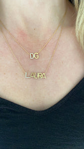 Diamond Accent Initial Necklace