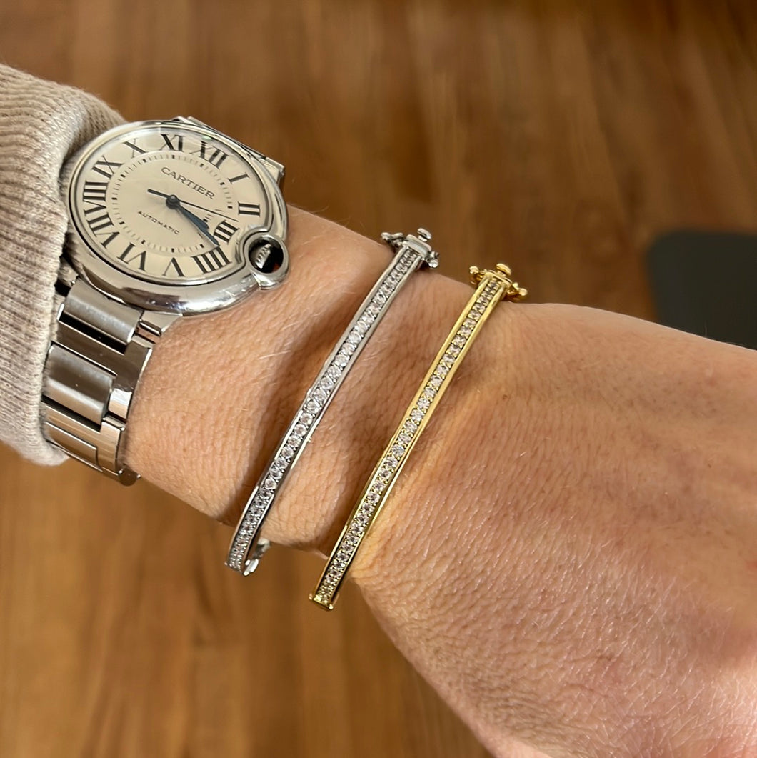 CZ Lined Bangles
