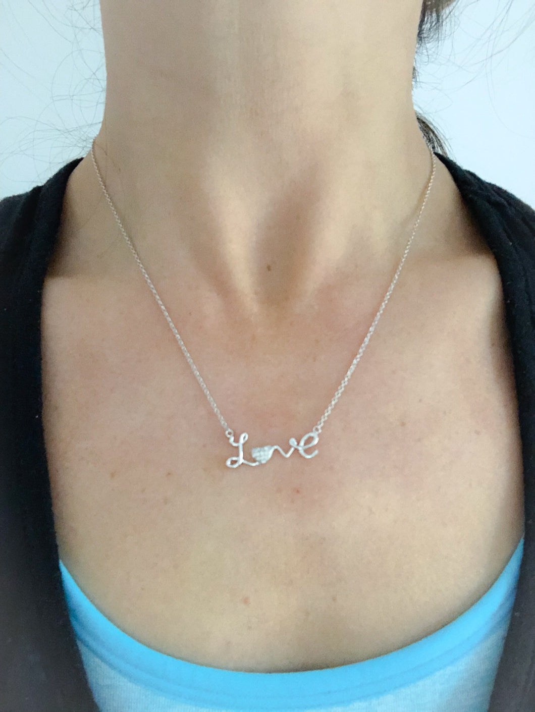 Script love necklace