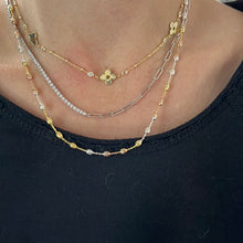 Load image into Gallery viewer, Sterling Flower Bezel Choker