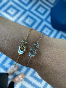 Thin Interlocking Cuff Bracelet