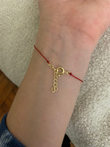 String bracelets with bezel stone