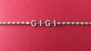 Bezel Set Name Bracelet