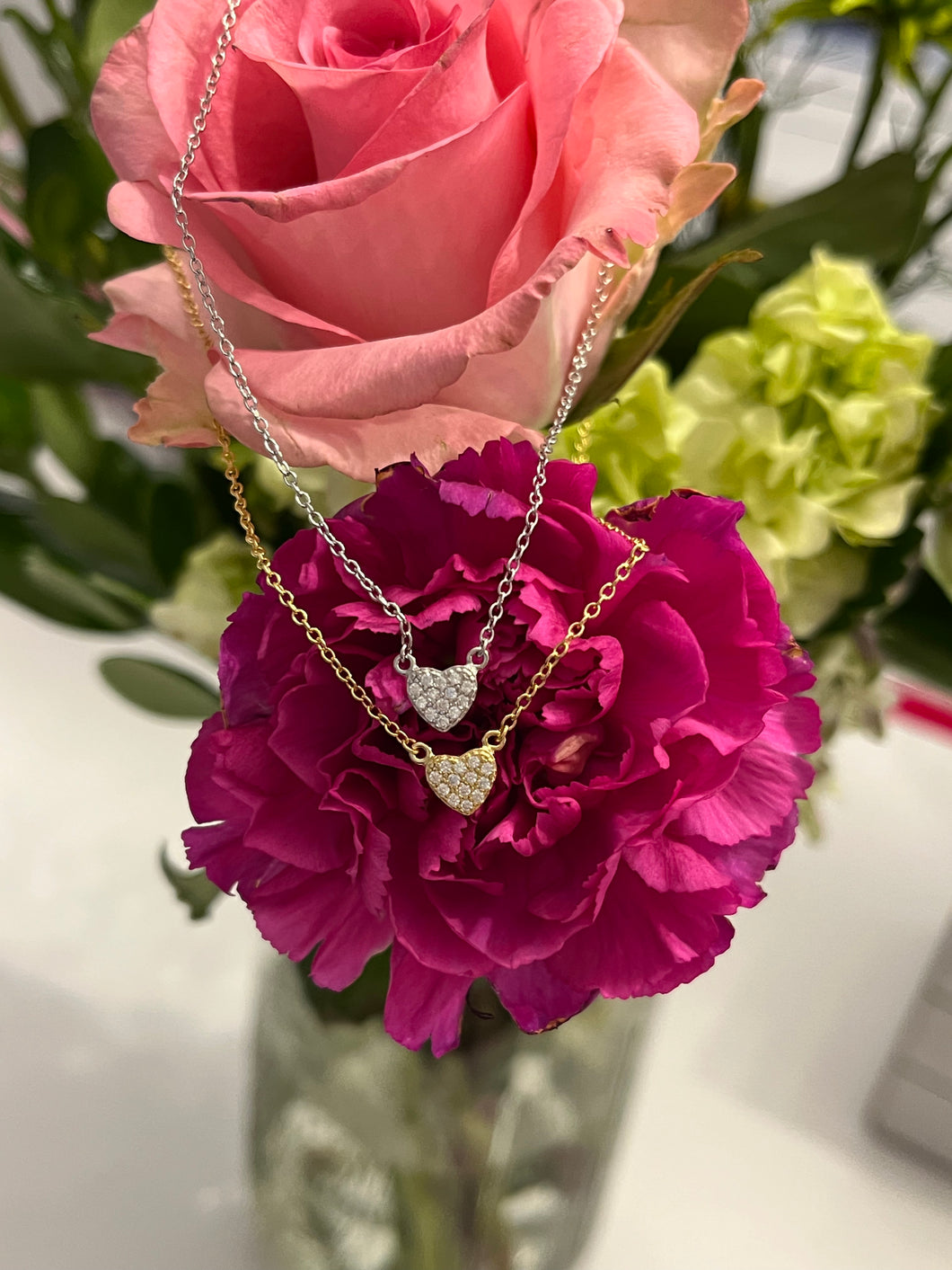 Dainty CZ Heart Necklace