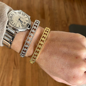 Mini CZ Clover Bangles