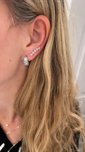 Load image into Gallery viewer, Gorgeous Sterling CZ Bezel Stone Small Hoops