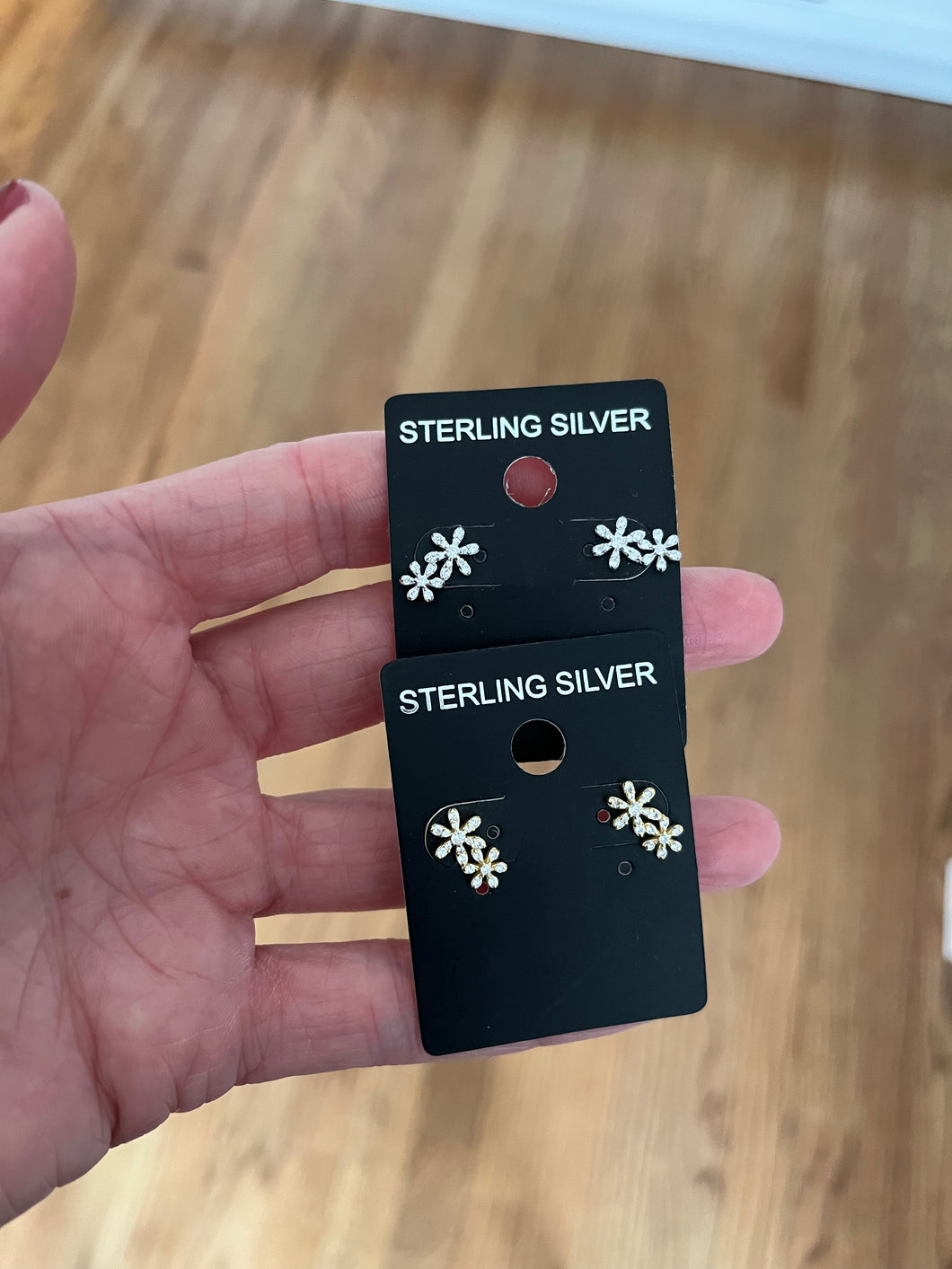 Double Flower Post Earrings