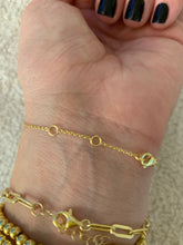 Load image into Gallery viewer, Sterling Silver Dainty Evil Eye Bracelet
