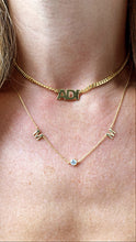 Load image into Gallery viewer, Double initial necklace with bezel