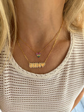 Load image into Gallery viewer, Bubble Nameplate on Cuban Link or Paperclip Chain