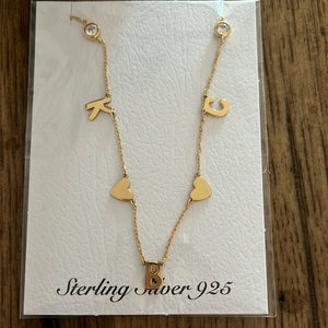 The “Danielle” Triple Initial Necklace