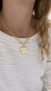 Gold Statement Heart Necklace