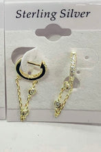 Load image into Gallery viewer, Huggie Chain Earrings