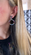 Load image into Gallery viewer, Rainbow Stunner Circle Hoops