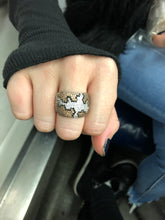 Load image into Gallery viewer, Sterling Silver and CZ Leopard Ring