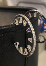 Load image into Gallery viewer, Gorgeous CZ and Colored Stone Hoops