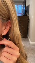 Load image into Gallery viewer, Sterling Bezeled Hoop