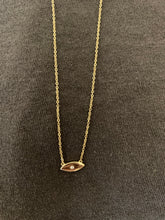 Load image into Gallery viewer, Gold eye necklace with CZ stone