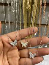 Load image into Gallery viewer, Mother of Pearl Butterfly Necklace