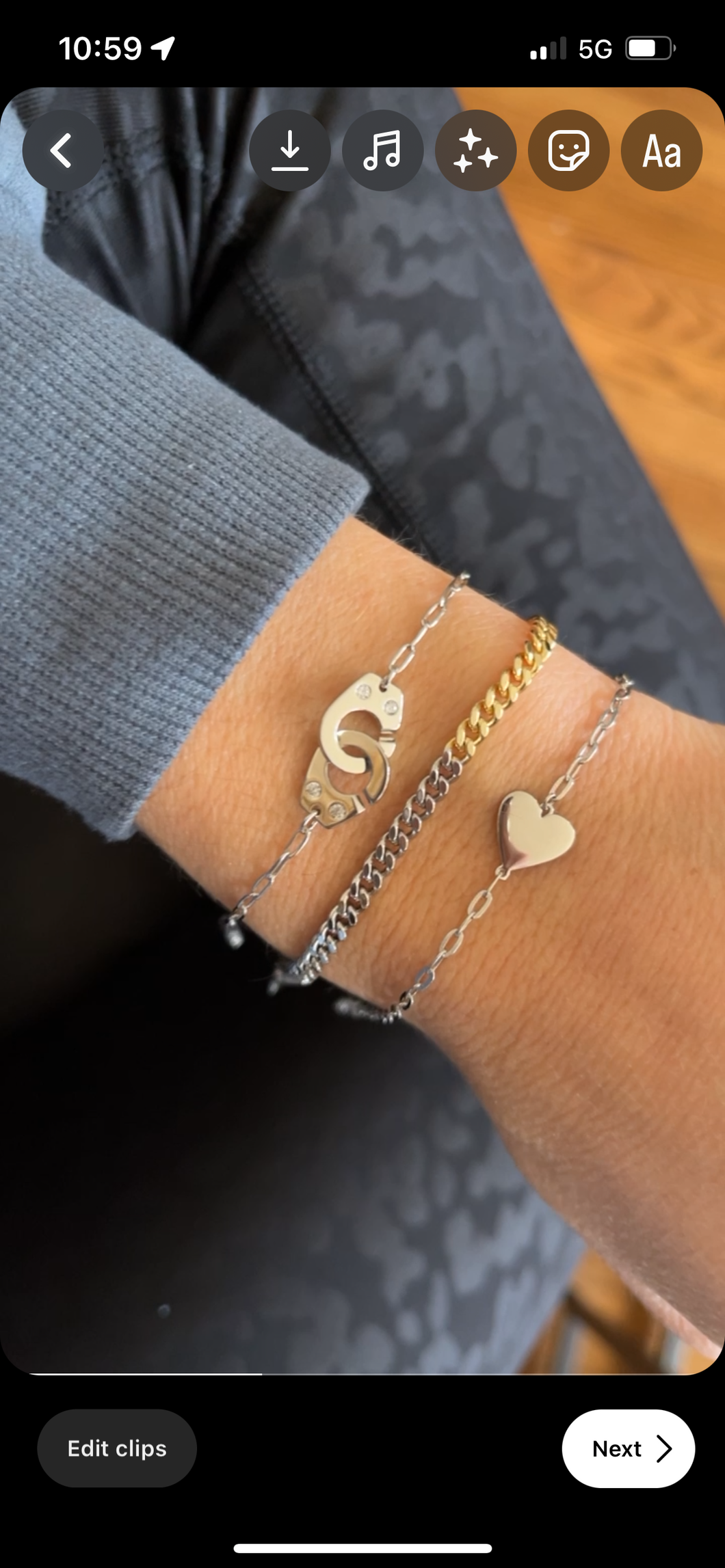 Two Tone Cuban Link Bracelet