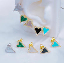 Load image into Gallery viewer, Mother of Pearl Heart or Star Earrings