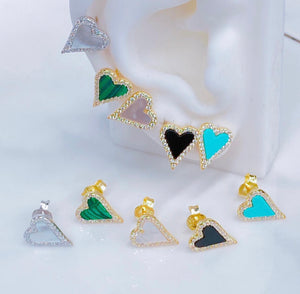 Mother of Pearl Heart or Star Earrings