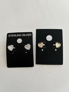 Mother of Pearl Heart or Star Earrings