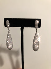 Load image into Gallery viewer, Sterling Silver CZ Teardrop Earrings