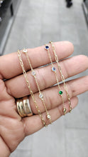 Load image into Gallery viewer, Double Layer Bracelet: Paperclip + Diamonds by the Yard