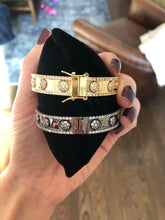 Load image into Gallery viewer, CZ outlined bangle with center stones