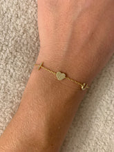 Load image into Gallery viewer, Sterling Silver I Heart You Bracelet with CZ stones