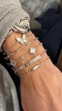 Load image into Gallery viewer, Silver Mother of Pearl Clover Bracelet