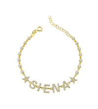 Load image into Gallery viewer, Bezel Set Name Bracelet